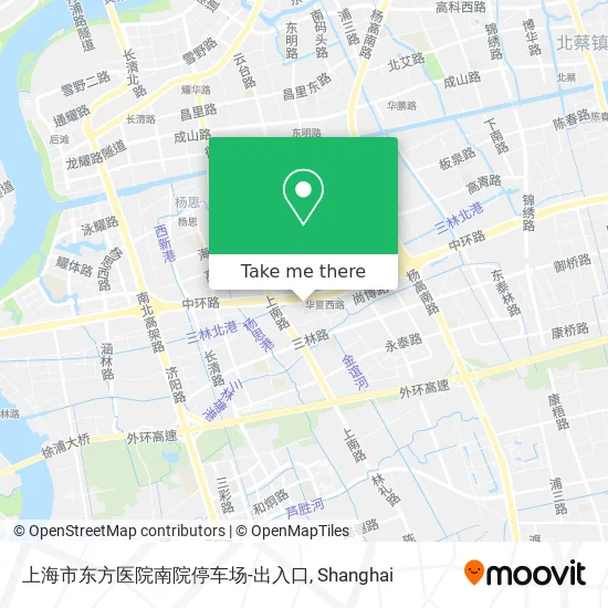 上海市东方医院南院停车场-出入口 map