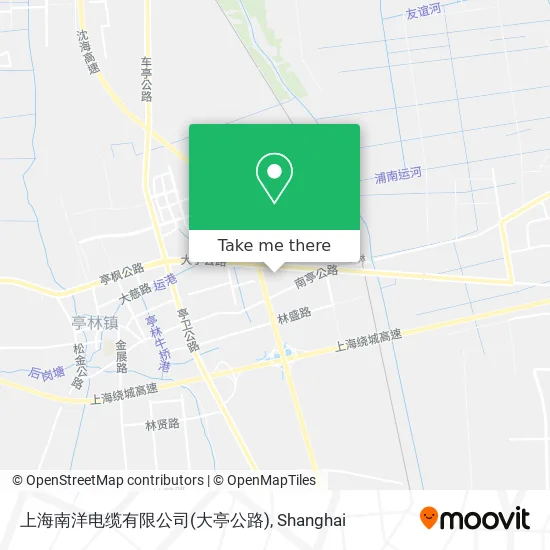 上海南洋电缆有限公司(大亭公路) map