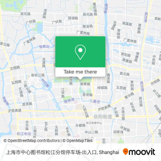 上海市中心图书馆松江分馆停车场-出入口 map