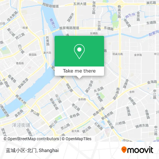 蓝城小区-北门 map