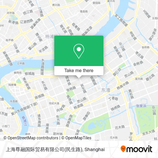 上海尊融国际贸易有限公司(民生路) map