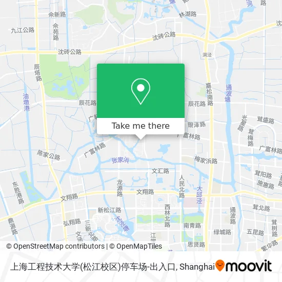 上海工程技术大学(松江校区)停车场-出入口 map