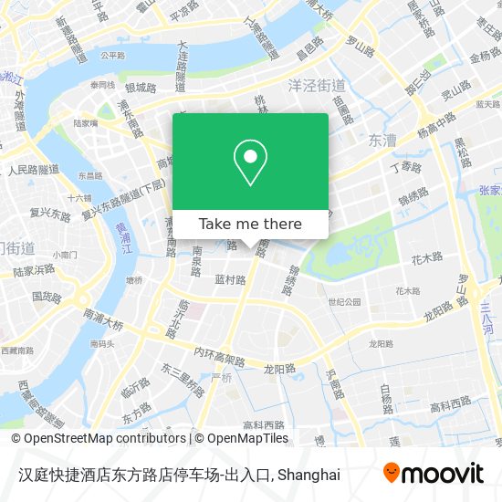 汉庭快捷酒店东方路店停车场-出入口 map