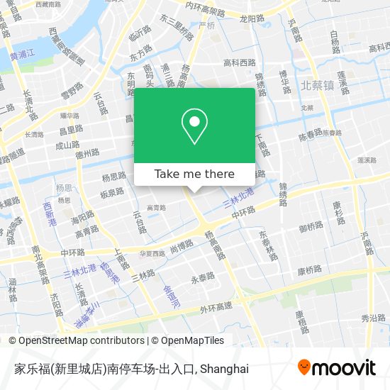 家乐福(新里城店)南停车场-出入口 map