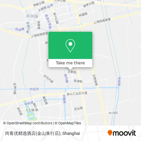 尚客优精选酒店(金山朱行店) map