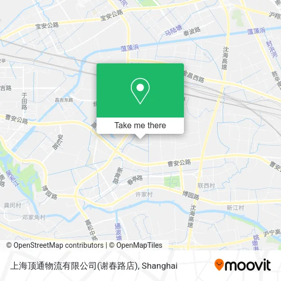 上海顶通物流有限公司(谢春路店) map