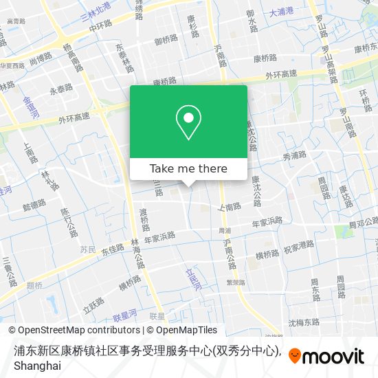 浦东新区康桥镇社区事务受理服务中心(双秀分中心) map