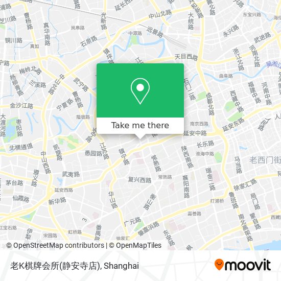 老K棋牌会所(静安寺店) map