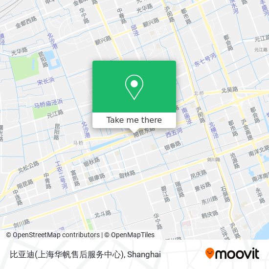 比亚迪(上海华帆售后服务中心) map