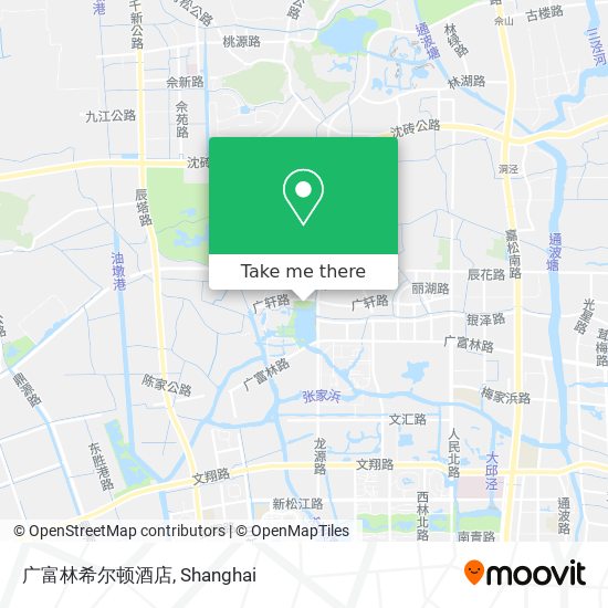 广富林希尔顿酒店 map