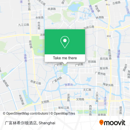 广富林希尔顿酒店 map