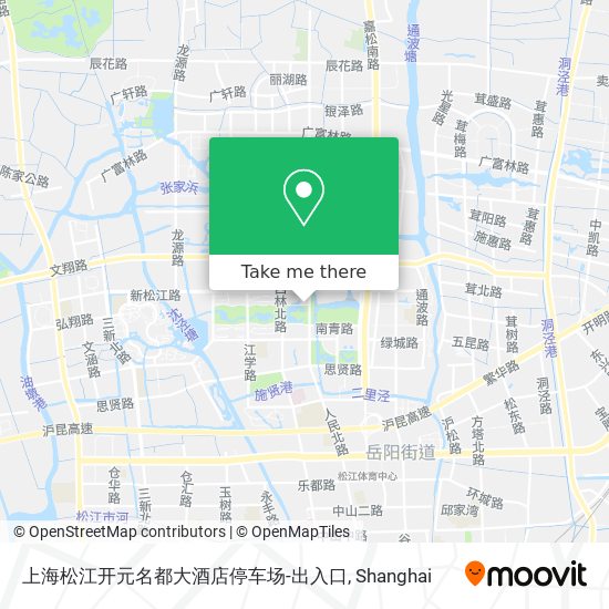 上海松江开元名都大酒店停车场-出入口 map