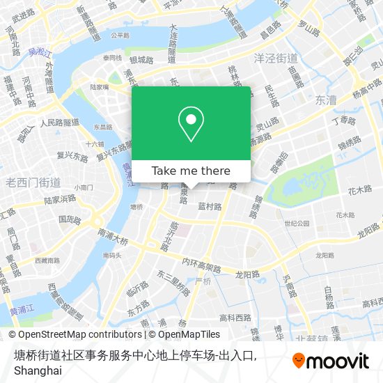 塘桥街道社区事务服务中心地上停车场-出入口 map