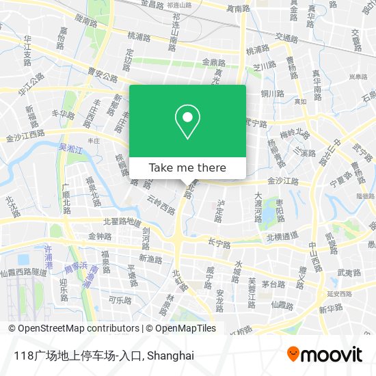 118广场地上停车场-入口 map