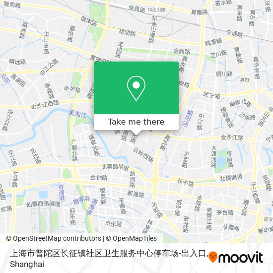 上海市普陀区长征镇社区卫生服务中心停车场-出入口 map
