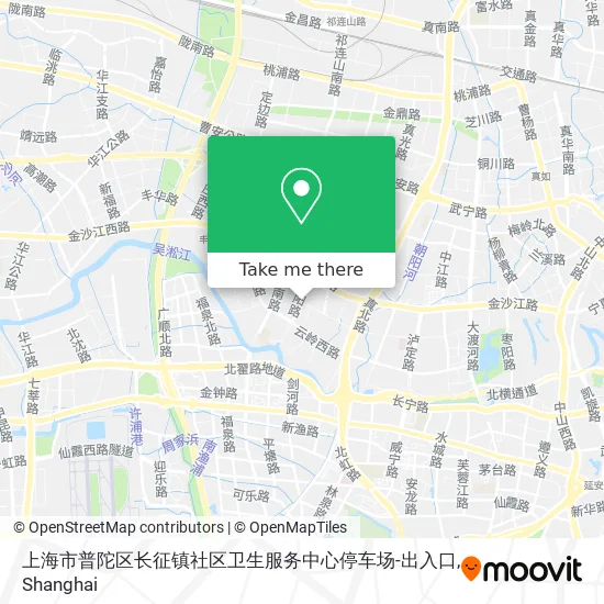 上海市普陀区长征镇社区卫生服务中心停车场-出入口 map