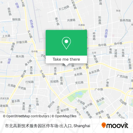 市北高新技术服务园区停车场-出入口 map