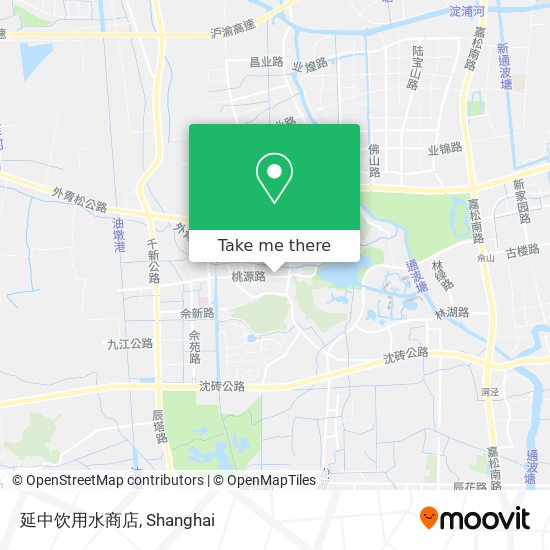 延中饮用水商店 map