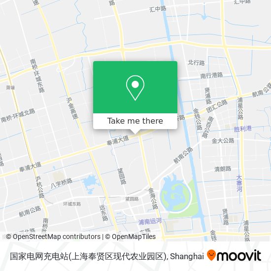 国家电网充电站(上海奉贤区现代农业园区) map