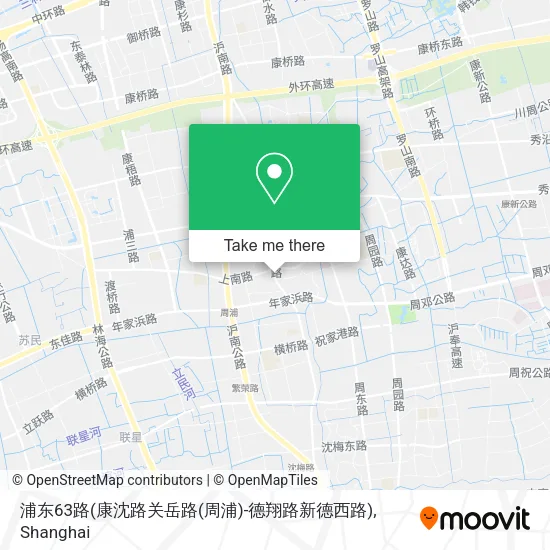 浦东63路(康沈路关岳路(周浦)-德翔路新德西路) map