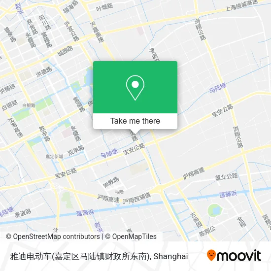 雅迪电动车(嘉定区马陆镇财政所东南) map