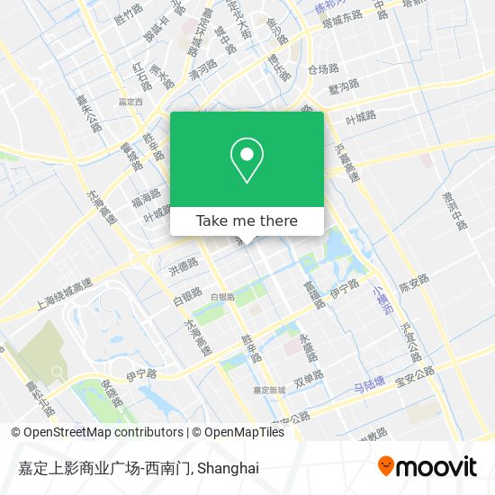 嘉定上影商业广场-西南门 map