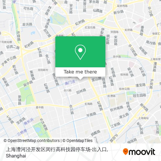 上海漕河泾开发区闵行高科技园停车场-出入口 map