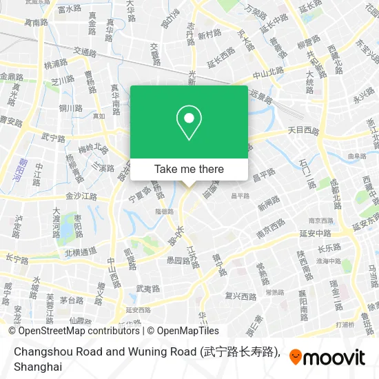 Changshou Road and Wuning Road (武宁路长寿路) map
