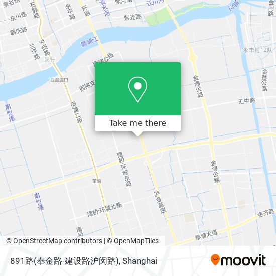 891路(奉金路-建设路沪闵路) map
