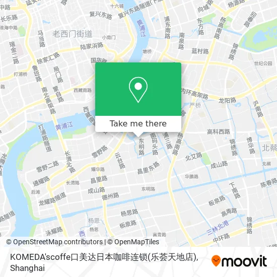KOMEDA'scoffe口美达日本咖啡连锁(乐荟天地店) map