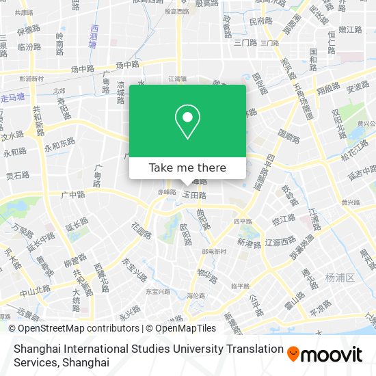 Shanghai International Studies University Translation Services map