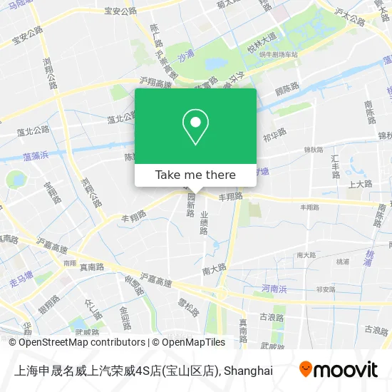 上海申晟名威上汽荣威4S店(宝山区店) map
