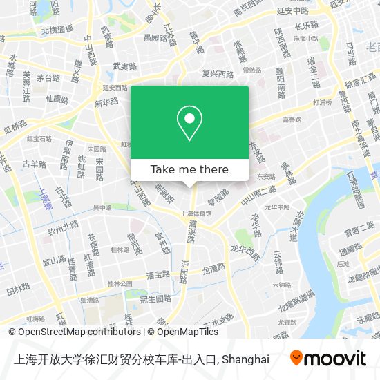 上海开放大学徐汇财贸分校车库-出入口 map