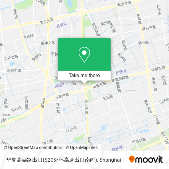 华夏高架路出口(S20外环高速出口南向) map