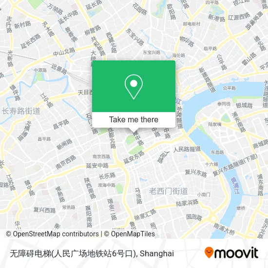 无障碍电梯(人民广场地铁站6号口) map
