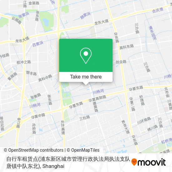 自行车租赁点(浦东新区城市管理行政执法局执法支队唐镇中队东北) map