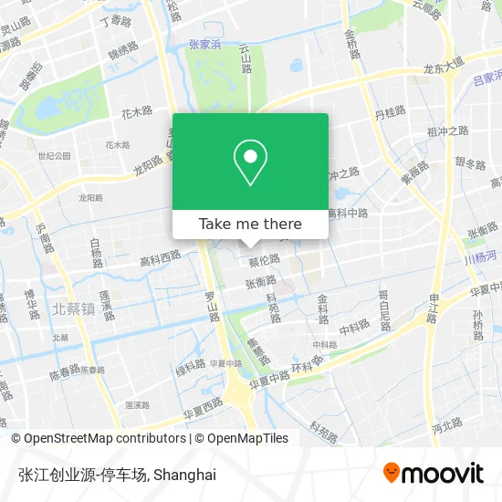 张江创业源-停车场 map