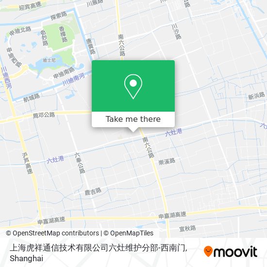 上海虎祥通信技术有限公司六灶维护分部-西南门 map