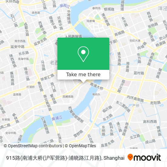 915路(南浦大桥(沪军营路)-浦晓路江月路) map