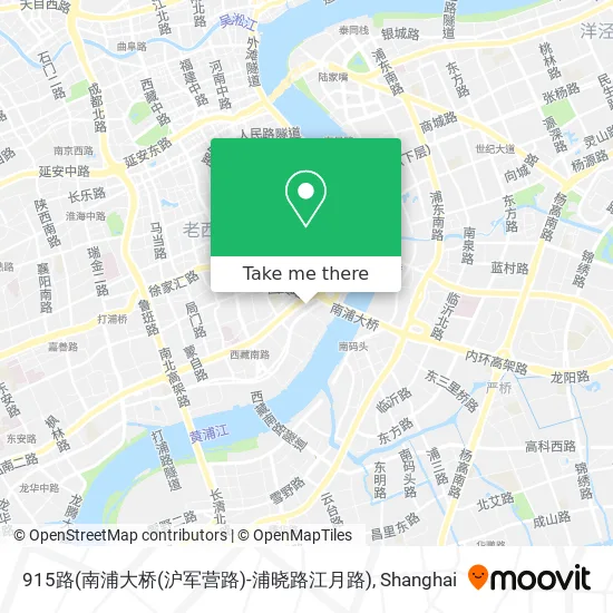 915路(南浦大桥(沪军营路)-浦晓路江月路) map