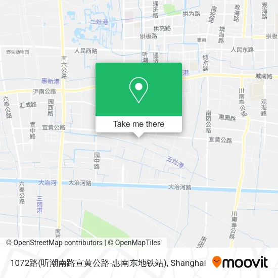 1072路(听潮南路宣黄公路-惠南东地铁站) map