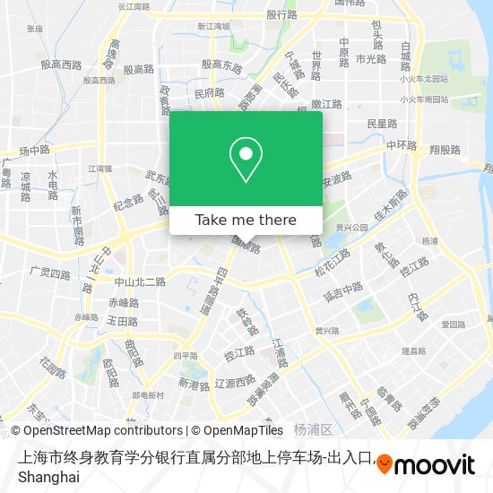 上海市终身教育学分银行直属分部地上停车场-出入口 map