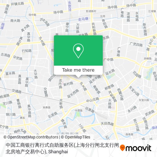 中国工商银行离行式自助服务区(上海分行闸北支行闸北房地产交易中心) map