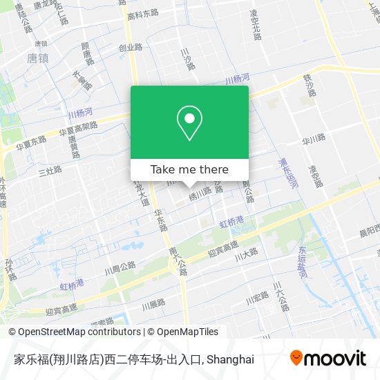 家乐福(翔川路店)西二停车场-出入口 map