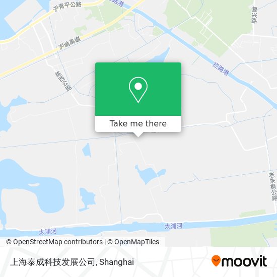 上海泰成科技发展公司 map