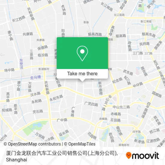 厦门金龙联合汽车工业公司销售公司(上海分公司) map
