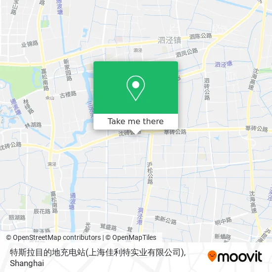 特斯拉目的地充电站(上海佳利特实业有限公司) map