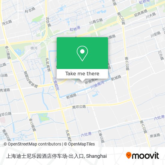 上海迪士尼乐园酒店停车场-出入口 map