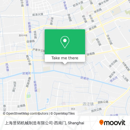 上海昱韬机械制造有限公司-西南门 map