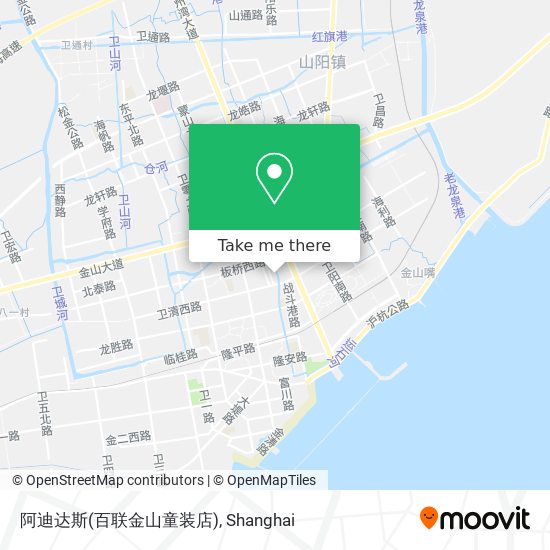 阿迪达斯(百联金山童装店) map